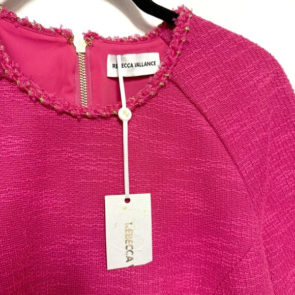 NWT $470 Rebecca Vallance Anita Boucle Mini Dress - Tweed Jackie O Preppy - Picture 6 of 12